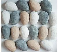 Mixed Gas Fire Pebbles White Grey and Beige. Made in UK Suitable for Gas LPG Living Flame Fires 10/20/30 (20)