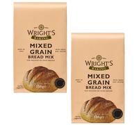 Mixed Grain Bread Mix, 500g (2 Pack), High in Fibre, With Seeds and Grains, For Machine or Hand Baking, Simply Add Water, Suitable for Vegetarians