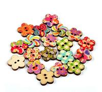 Mixed Heart Love Wooden Buttons Scrapbooking For Sewing Diy Flower Convenient and nice