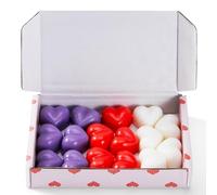 Mixed Highly Scented Wax Melts, Wax Melts Gift Set: 16 x 6 g Heart Shaped Melts in a Gift Box Fragrance -Long-Lasting Perfume Strong Scented, Natural Soy Wax, Perfect for Home,Office,Special Occasions