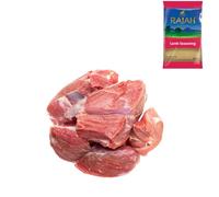Mixed Lamb Cuts 500gr with Rajah Lamb Seasoning - Fresh Halal Premium Selection for Stews & Roasts Pack