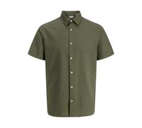 Mixed linen shirt Jack & Jones Breeze Vert XS