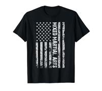 Mixed Martial Arts American Flag Vintage Combat Sports Value Graphic T-Shirt, Men, Black, L