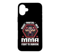 Mixed Martial Arts MMA Fight To Survive Cage Fighting Case for iPhone 16 Plus