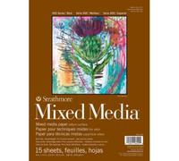 Mixed Media Series 400 Notepad 15 Sheets 22.9 x 30.5 300gm² Natural White Vellum Finish Pack of 3