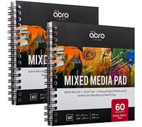 Mixed Media Sketchbook 8.11” x 8.5” | Spiral Bound Sketch Pad With Thick, Heavyweight Paper, 200 GSM, 120 LBS | Art Sketch Book For All Wet & Dry Media - Watercolor, Paint, Pencils, Charcoal, Pens |
