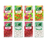 Mixed Mini Candies Flavors, Lime & Orange, Fruit Adventure, Cherry Cola, and Mint Flavor Pack of 8, 144g