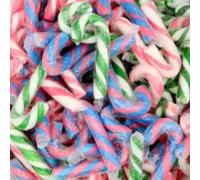 Mixed Mini Candy Canes 30pcs - Bubblegum and Mixed Fruit Flavours - Individually Wrapped Ideal for Birthday Gifts, Christmas Gifts, Party Bag Fillers