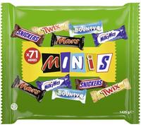 Mixed Minis Bulk Chocolate Bag, 71 Fun Size Chocolate Bars (Mars, Snickers, Bounty, Twix, Milky Way), Ideal for Easter and Ramdan, Gifting, Hampers, Sharing and Snacks (1425g).