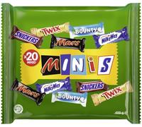 Mixed Minis Chocolate Bar Candy Bulk Pack 1 x 400g