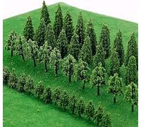 Mixed Model Trees 50pcs - Miniature Garden Trees for Decoration, DIY Landscape, Train Sets, Diorama - 28/40/55/65mm