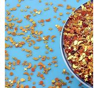 Mixed Moon/Star Sequins Nail Decoration Crafts Handcraft Decorations Fill Glitter Stars Sequins DIY Decorating Materials-Big red JG-20g
