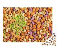 Mixed Nuts Assortment 1000 Piece Jigsaw Puzzle Concentration Training Holiday Puzzle Activity Family Game Night Made in UK 100% Recycled 70x50cm/1000pcs