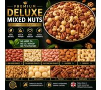 Mixed Nuts DELUXE 7 Premium Nut Mix of Macadamia Pecans Hazels Cashews Almonds Walnuts Peanuts - Assorted Selection Raw Whole Natural Unsalted Healthy Snacking Eating Bulk Cooking Baking Snacks (5kg)