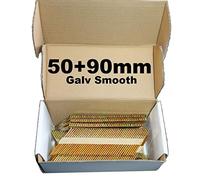 Mixed Pack 500 x 50mm Galv Ring + 500 x 90mm Galv Smooth Framing Nails,Clipped D-Head, for DEWALT 18v Cordless DCN692