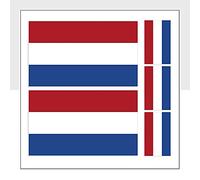 Mixed Pack of 5 Netherlands Flag Vinyl Stickers Waterproof NLD Flag Labels for Bike Van Windows iPad Helmet Bumpers Packwith® #P1065