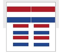 Mixed Pack of 6 Netherlands Flag Stickers Waterproof NLD Flag Labels for Bike Windows Helmet Bumpers Packwith® #P1065