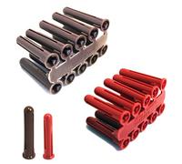 Mixed Pack Red & Brown Masonry Wall Plugs Anchors for Stone, Brick, Concrete 6.00/7.00mm Fixing Hole Diameter Heavy Duty NOT FOR PLASTERBOARD (4 Pack - 320 Red / 240 Brown)