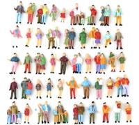 Mixed Painted Figures for Model Railway, Pack of 25, HO Gauge, Realistic Colors