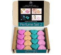 Mixed Perfume Wax Melts Gift Set; 16 x 6g Heart Shaped Wax Melts Inspired by Madam Coco, Sauvage, La Vie est Belle & Lady 1 Million, Pet Friendly by Spotless Leopard