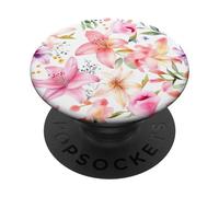 Mixed Pink Floral Lily Flower PopSockets Swappable PopGrip
