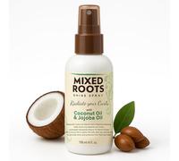 Mixed Roots Compounds Shine Spray Coconut & Jojoba 118ml - Lightweight natural oil blend for frizz control, radiant shine, curl definition & heat protection