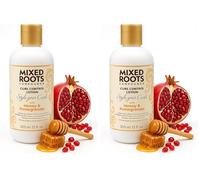 Mixed Roots Curl Control Lotion Honey & Pomegranate - Lightweight Leave-In Styling Lotion with Jojoba, Wheat & Silk Proteins - Defines, Detangles & Hydrates Curls - Paraben-Free, 355 ml (Pack of 2)