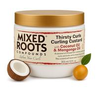 Mixed Roots Curling Custard for Natural Hair - Curl Enhancing Cream with Coconut Oil & Mongongo Oil - Paraben-Free Curl Defining Cream for Curly, Kinky, Coily Hair - 355ml (12 oz)