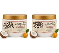Mixed Roots Curling Custard for Natural Hair - Curl Enhancing Cream with Coconut Oil & Mongongo Oil - Paraben-Free Curl Defining Cream for Curly, Kinky, Coily Hair - 355ml (12 oz) (Pack of 2)