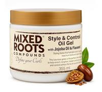 Mixed Roots Style & Control Oil Gel Jojoba Oil Flaxseed 355ml - Maximum Hold Gelee with Nourishing Oils, Defines Curls, No Flaking or Dryness, Hydrates & Protects