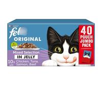 Mixed Selection in Jelly Cat Food 40 x 85g - 100% Complete and Balanced for Adult Cats - Including Vitamins E and D, Omega 6 Fatty Acids, and a Mineral Blend