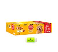 MIXED SELECTION in JELLY Jumbo Pack 24 x 385g with Chicken, Lamb, and Beef Pedigree Adult Wet Dog Food with BRITSHOP Poop Bag