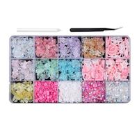 Mixed Shape Bowknot Nails Art 3D Bow Flatback Pearl Beads Nails Art Decorations For Nails