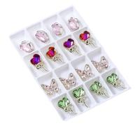 Mixed Shape Nails Charm 3D Nails Rhinestones Sparkling Bows Nails Charm Crystal Nails Art Decorations Nails Supplies