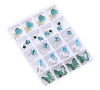 Mixed Shape Nails Rhinestones Bows Charm Sparkling Crystal Charm Supplies Art Decorations for Party Bows Nails Art Charm Nails Rhinestones Nails Crystal Charm Nails Art Decorations