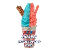 Mixed Sherbet KBG Whippy Ice Cream Sticker - 16cm high Knickerbocker Glory die cut vinyl decal