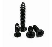 Mixed Steel Self Tapping Flat Head Fasteners, Self-Tapping Wood Screws Phillips Flat Head M1-M1.7 3-8mm Multicolor Pack of 100(100Pcs M1,4Mm)