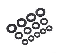 Mixed Tap Washers Set 13 Pieces - Rubber Seals for Water Taps - Faucet Washer Assortment to Fix Leaky Sinks Showers - Flat Gaskets 3/8 1/2 3/4 Inch for Home Plumbing