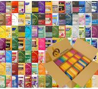 Mixed Tea Bags Gift Set - 50 Individually Wrapped Sachets | Black Green Herbal Fruit Tea Assortment | Variety from Trusted British & International Tea Brands | Recyclable Compartment Box | UK Packed