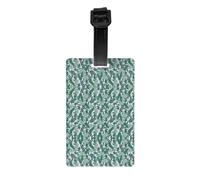 Mixed Tropical Leaves Plain Print Lightweight PVC Luggage Tag Compact Travel ID Holder for Backpack Ideal Holiday Stocking Stuffer