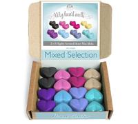 Mixed Wax Melts Selection Box; 16 x 6g Hearts, 8 x 2 Scents Including Pine, Coffee, Cinnamon, Coconut, Lilac, Lemon & Lavender, Rose & Patchouli, Pet Friendly, Cruelty Free by Spotless Leopard