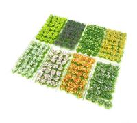 Mixed Wildflowers Static Grass For Tufts for Miniature Model Scenery and DIY Crafts, Suitable for Scale Models 1 35 to 1 87, Includes 28pcs (Green)