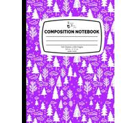 Mixed Winter Trees Neon Purple Composition Notebook