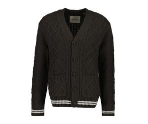 Mixed Wool Cable Knit Cardigan Gant Marron XL