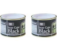 MIXEL 151 Coatings Iron Gate Black Gloss Paint, Sl lossy Black Finish, Weather-Resistant, Long-Lasting Coverage, Easy Application, 180ml, (Pack of 2)
