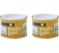 MIXEL 151 Coatings Metallic Gold Paint, Indoors And Outdoors, Long-Lasting Protection, Durable & Weather-Resistant, Versatile Application, 180ml (Pack of 2)