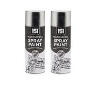 MIXEL 151 Multi-Purpose Chrome Gloss Spray Paint, Excellent Coverage And Adhesion, Quick-Drying Formula, Long-Lasting Performance, Both Indoor And Outdoor Use, 400ML, (2 Pcs)