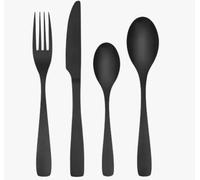 MIXEL 16 Piece Cutlery Set, Durable, Rust-Resistant, and Corrosion-Proof, Long-Lasting Use, Both Functionality and Aesthetic Appeal, Dishwasher-Safe, Matt Black