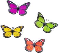 MIXEL 4pc Colourful Butterfly, Indoor and Outdoor, Vivid And Eye-Catching, Lightweight and Easy To Use, Home Walls Fences Décor