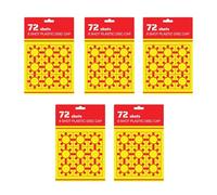 MIXEL 72 Shots, 8 Shot Plastic Disc Cap Refill Pack for Toy and Cap G-u-n-s, Safe, Plastic Disc Caps,Compatible with Most 8-Shot Toy G-un-s, Perfect for Kids’ Pretend Play, Joy, Play. (5 PCS)
